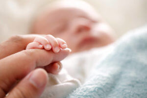 Photo of newborn baby fingers